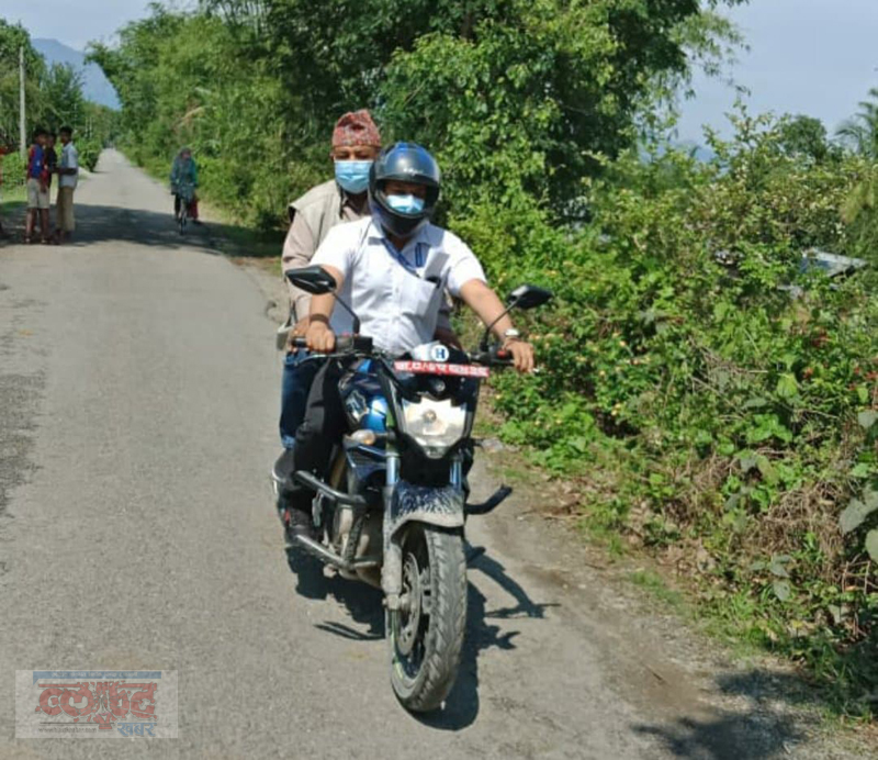 Barahakshetra_Mayor_Motorbike_Corona