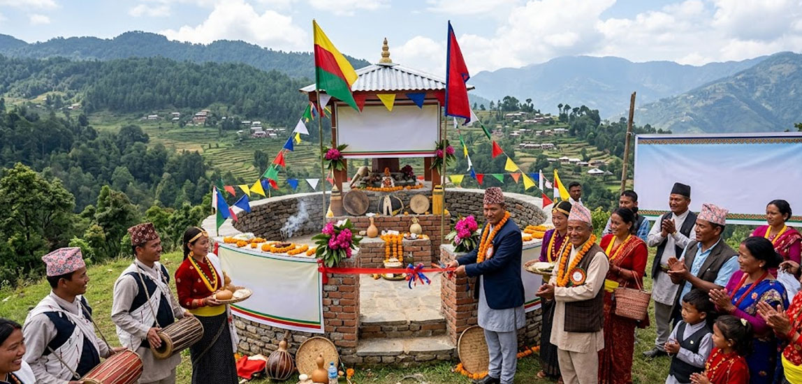 मौलिक संस्कृति जोगाउन छिनामखुमा साकेवाथान निर्माण